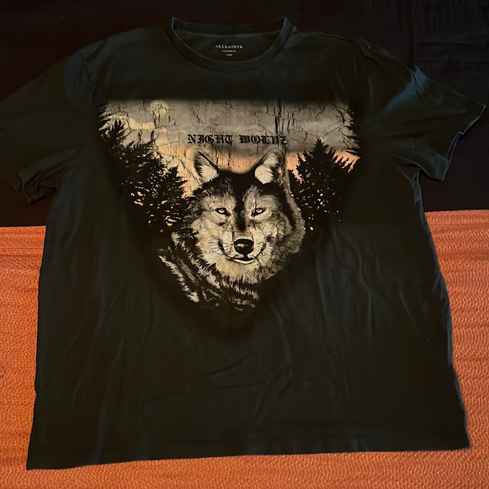 🐺 All Saints Vintage Wolf Tee L 🐺
